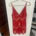 Free People Dresses | Free People Red Sequin Mini Dress | Color: Red/Tan | Size: 4