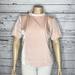 Anthropologie Tops | By Anthropologie Sz Xl Rose Pink Mock Neck Short Sleeve Velvet Krisha Blouse Top | Color: Pink | Size: Xl