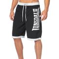 Boardshorts LONSDALE "Beach Short CLENNELL" Gr. 5XL, N-Gr, schwarz-weiß (schwarz, weiß) Herren Hosen Boardshorts