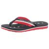 Zehentrenner TOMMY HILFIGER "TOMMY LOVES NY BEACH SANDAL", Damen, Gr. 42, bunt (blau, weiß, rot), Textil, gestreift, sportlich, Schuhe, Sommerschuh, Schlappen, Poolsildes mit Logo auf der Laufsohle