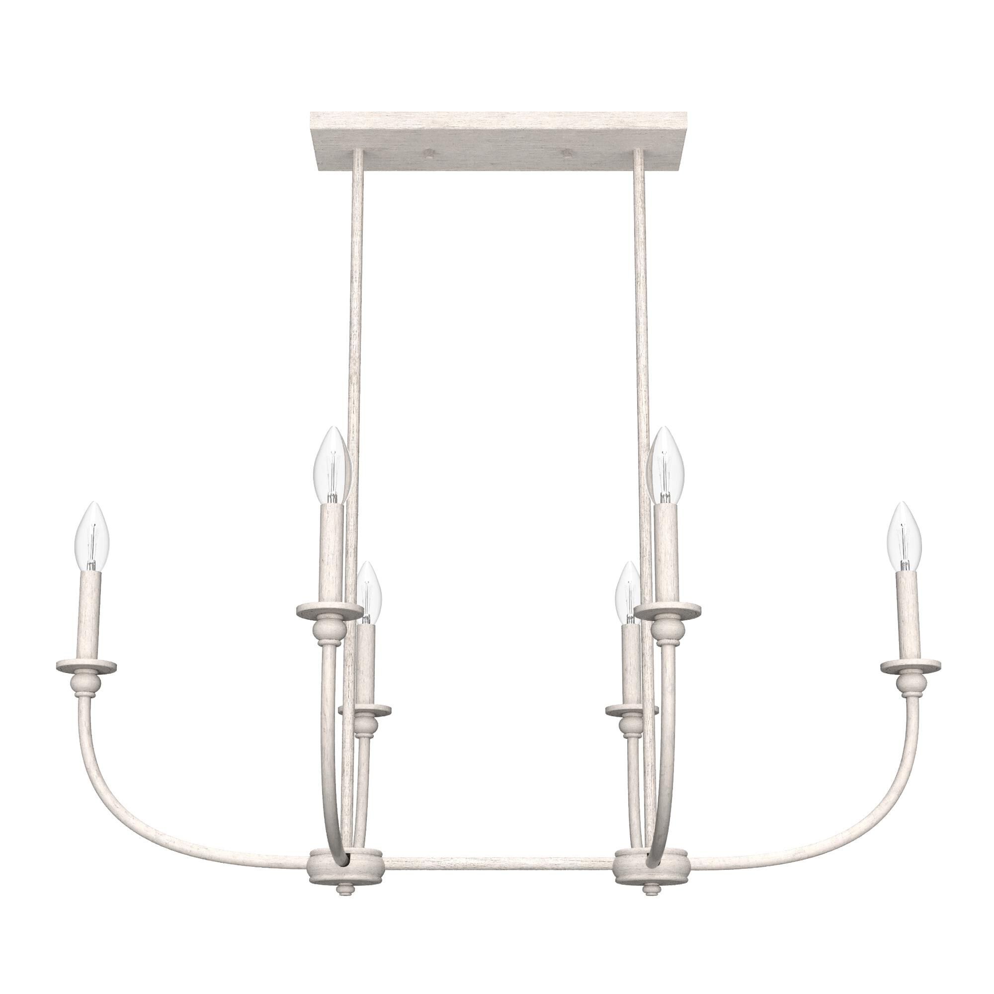 Hunter Fan Southcrest 36 Inch 6 Light Linear Suspension Light - 19645