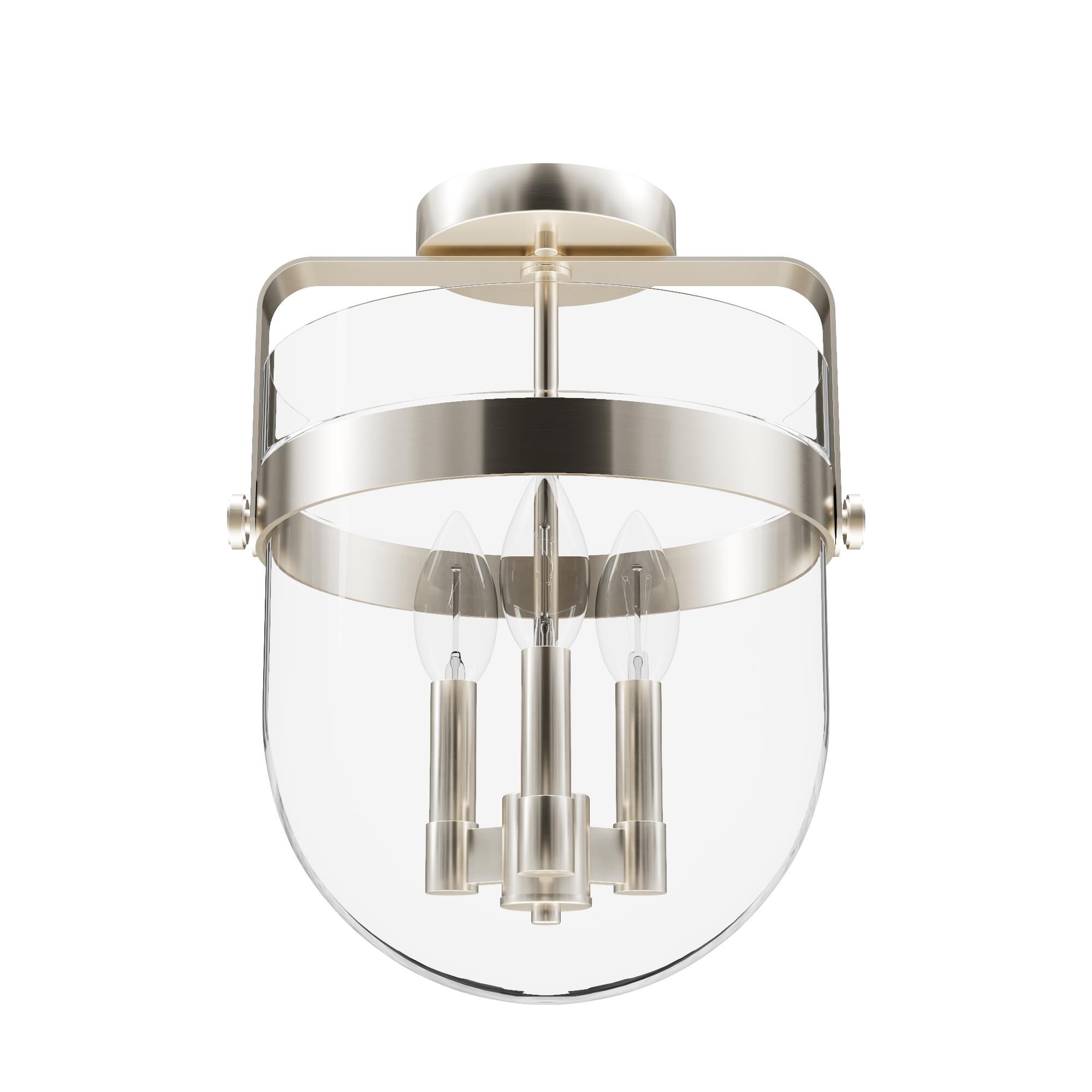 Hunter Fan Karloff 11 Inch 3 Light Semi Flush Mount - 19836