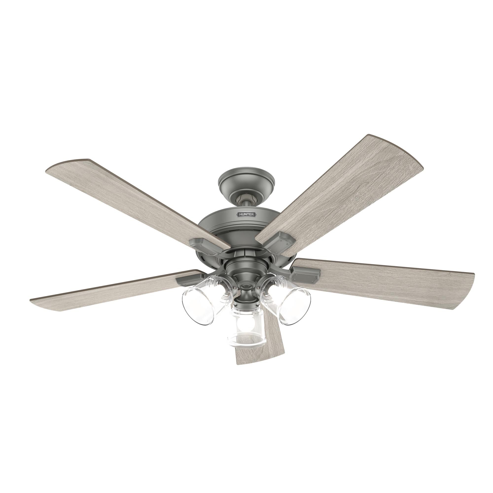 Hunter Fan Crestfield 52 Inch Ceiling Fan with Light Kit - 51857