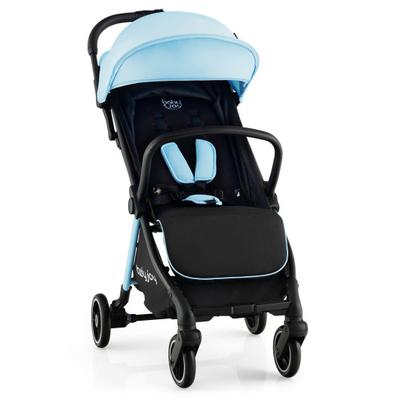 Costway One-Hand Folding Portable Lightweight Baby Stroller with Aluminum Frame-Blue