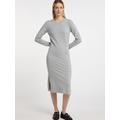 Dreimaster Strickkleid Damen grau, XS/S