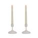 HGTV Home Collection Pre-Lit Set of 2 Heritage Flameless LED Window Candles with Remote, White, Battery Powered, 12 in - 12 in