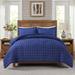 3 Piece Tufted Dot Comforter Set King Navy