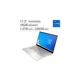 HP ENVY 17.3 Touch-Screen Laptop - Intel Core i7-1165g7 16GB Memory 1TB Hard Drive + 256GB SSD Intel Iris Xe Graphics Backlit keyboard Natural Silver - 17-CG1065CL