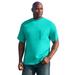 Men's Big & Tall The Ultra-Light Comfort Tee by Kingsize by KingSize in Tidal Green (Size 9XL)