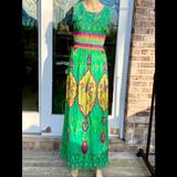 Anthropologie Dresses | Hermant & Nandita Green And Turquoise Indian Boho Mandala Dress Anthropologie | Color: Blue/Green | Size: 8