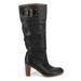 Coach Shoes | Coach Merridth Leather Tall Boots Size 9b. | Color: Black/Tan | Size: 9