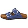 Pantolette ROHDE "Rodigo", Damen, Gr. 36, blau (royalblau), Nubukleder, klassisch, Schuhe, Keilabsatz, Sommerschuh, Hausschuh mit komfortablem Softfußbett, Topseller