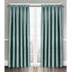 Velosso Solid Thermal Blockout Window Treatment Triple Weaved Curtain Panels Dimout Pencil Pleated Curtain Pair (Duck Egg, 90" Wide x 90" Drop)