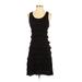 Charlotte Tarantola Casual Dress - A-Line Scoop Neck Sleeveless: Black Print Dresses - Women's Size Small