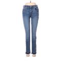 Ann Taylor LOFT Jeans - Mid/Reg Rise Skinny Leg Denim: Blue Bottoms - Women's Size 26 - Medium Wash