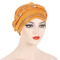 KepaHoo-Turban Tressé pour Femme Musulmane Couvre-chef Islamique Hijab Pré-Attaché Bonnet