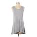 Logo Layers Casual Dress: Gray Dresses - Women's Size X-Small