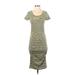 Sonoma Goods for Life Casual Dress - Midi: Green Stripes Dresses - Women's Size X-Small