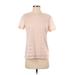 Calvin Klein Short Sleeve Top Pink Crew Neck Tops - Women's Size Small