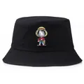 Casquettes plates unisexes brodées Luffy chapeau Bob chapeau de bassin ander chapeaux de