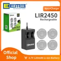 EEMB-Batterie au lithium aste avec chargeur pile 24.com 3.7V 3.7 2450 mAh 120 V LIR2450 4