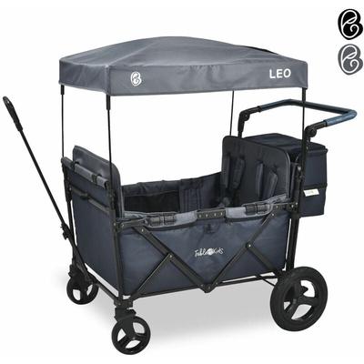 FableKids Bollerwagen Leo X4Plus mit Dach 4 Sitzplätze Faltbarer Transportwagen XXL-Hecktasche 4X Image