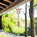 ICE ARMOR 23 Long Red Angel Copper and Gem Wind Chime Garden Patio Decoration