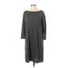 Gap Casual Dress - Midi: Gray Solid Dresses - Women's Size Small