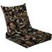 2-Piece Deep Seating Cushion Set Abstract shirting design Ajrakh Ikat block print batik print printing Outdoor Chair Solid Rectangle Patio Cushion Set