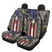 Diaonm American Flag Deer Auto Front Rear Seat Covers Accessories Full Set 4-pcs Car Seat Cover Front Seats + Rear Seat Cover for Car Dogs Pet Kids Protector + Back Seat Cover One Piece