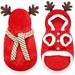 Santa Claus Costume For Dogs Christmas Clothes Warm Reindeer Dog Costume Puppy Sweater Pet Coats Christmas Outfits For Small Dogs Cats