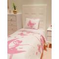 Dolls House Single Bedding, Pretty Pink Fairies, 12Th Scale Miniature Bed Set