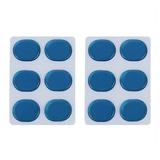 12 PCS/ Drum Kit Muffler Stickers Silica Gel Sticker Drum Dampeners Gel Pads Snare Drum Muffler Mute Blue