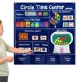 Tohuu Circle Time Pocket Chart Teaching Materials Learning Calendar Learning Wording Rhyme Shape Color Weather Pocket Chart nearby