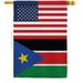 South Sudan Us Friendship House Flag Nationality 28 X40 Double-Sided Yard Banner