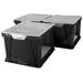 Storex Storage Cube Letter / Legal Portable File Box Black 3-Pack