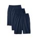 Men's Big & Tall Lightweight Extra Long Shorts 3-Pack by KingSize in Navy (Size 3XL)