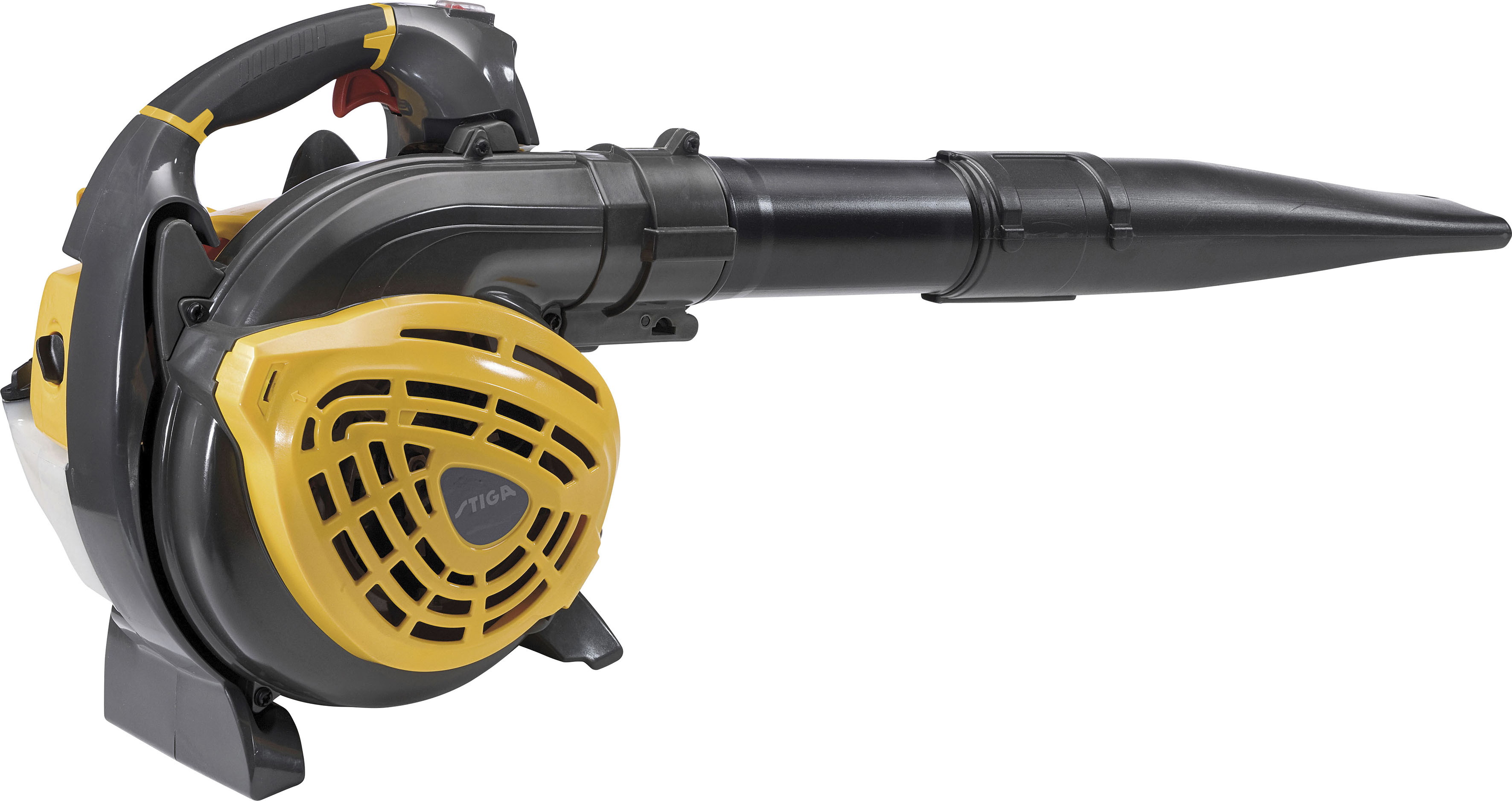 Benzin-Laubbläser STIGA GARDEN "BL 530 V", gelb, B:45,2cm H:44cm L:127,5cm, Kunststoff, Laubsauger, mit Saugfunktion, 27,6 cm³, 260 km/h