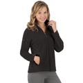 Fleecejacke TRIGEMA "TRIGEMA Taillierte Fleecejacke" Gr. M, schwarz Damen Jacken Sportjacken