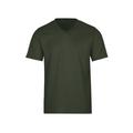 T-Shirt TRIGEMA "TRIGEMA V-Shirt DELUXE Baumwolle" Gr. XXL, grün (khaki) Herren Shirts Sport