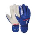 Torwarthandschuhe REUSCH "Attrakt Grip Finger Support" Gr. 7,5, blau (blau, weiß) Kinder Handschuhe Fussballhandschuhe