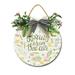 Front Door Porch Decorations Spring Is In The Air Door Hanging Sign 11 inch Wooden Wall Sign Rustic Holiday Wreath Decor for Front Door Porch Home Window Wall Farmhouse Decorations