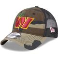 Men's New Era Camo/Black Washington Commanders Basic Trucker 9TWENTY Snapback Hat