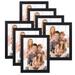 5x7 Picture Frames Set of 7 Black Photo Frames for Wall Mounting or TableTop Display