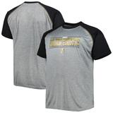 Men's Heather Gray Vegas Golden Knights Big & Tall Logo Raglan T-Shirt