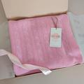 Mimi & Thomas Pure 100% Cashmere Cable Knit Unisex Knitted Baby Blanket in Gift Box (Pink)
