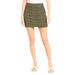 Free People Skirts | Modern Femme Denim Mini Skirt In Dusty Army Combo | Color: Red | Size: 8