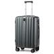 Hanke Suitcase Luggage Hard Shell Suitcase Cabin Size 4 Wheel Cabin Suitcase Carry-ons Hand Luggage, Lightweight Suitcases & Travel Bags Carry on Luggage with TSA Locks Travel Suitcase-Graphite Grey