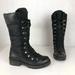 Coach Shoes | Coach Women's Size 8.5b Beverly Black Lace-Up Lugged Sole Combat Style Boots | Color: Black | Size: 8.5