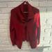 Anthropologie Sweaters | Anthropologie Sleeping At Last Heathered Red Cowl Neck Cardigan - Large | Color: Red | Size: M